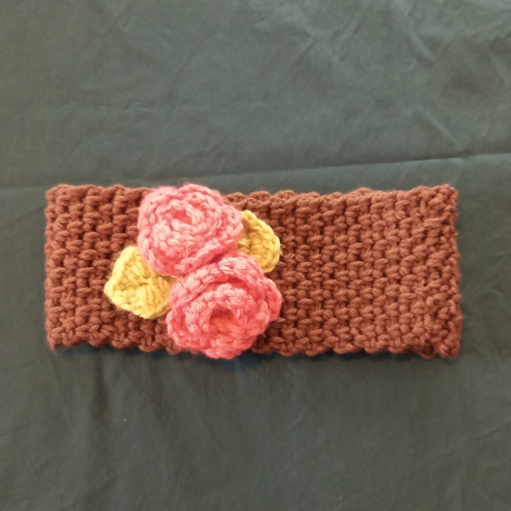Crocheted ear warmer head band